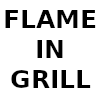 Flame in Grill